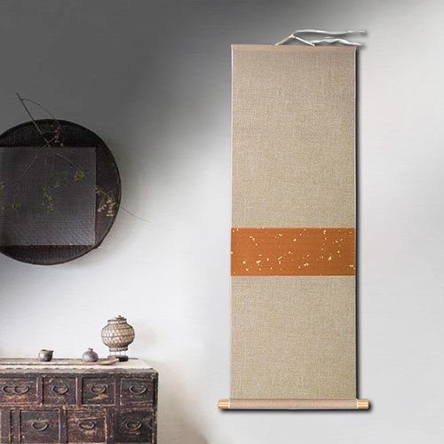 草木堂禅意书法空白立轴简约复古