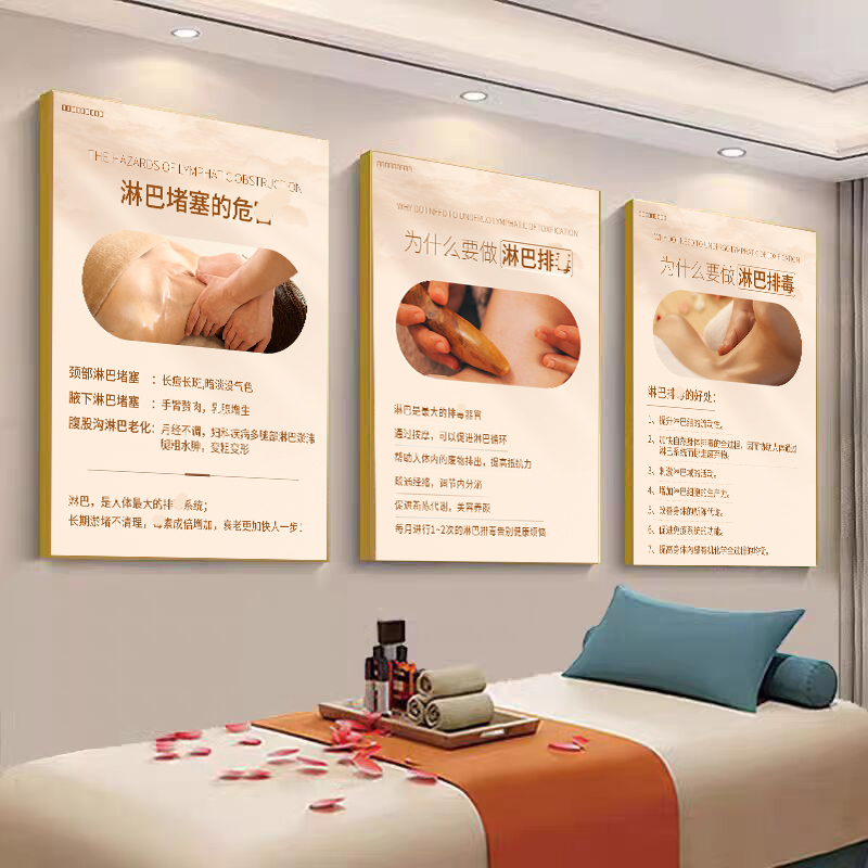 艾灸广告图美容院装饰画