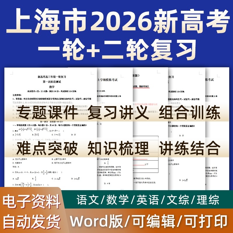 上海市2023新高考总复习