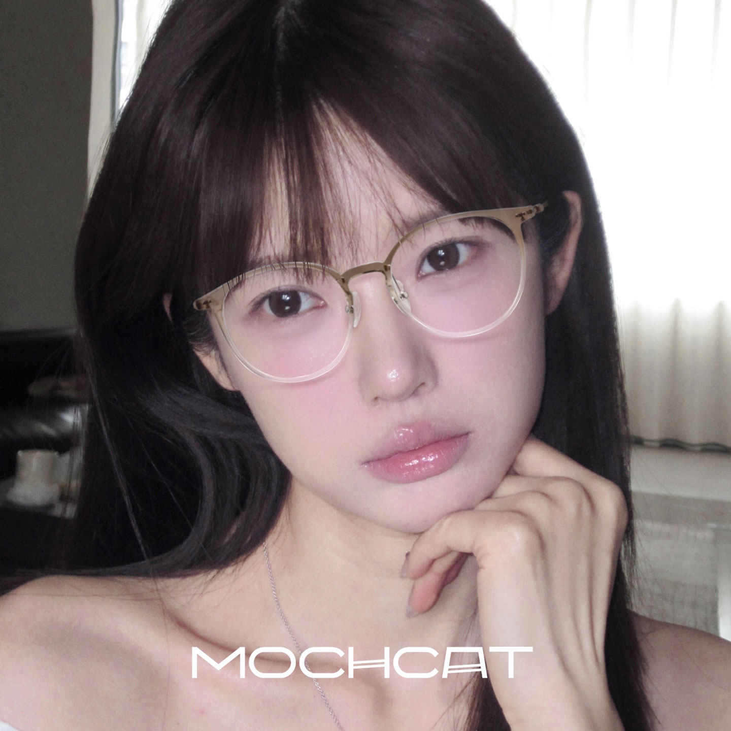 TR90渐变茶色近视眼镜女可配度数超轻8g素颜圆框透明防蓝光眼镜框