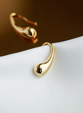 Cider 冷淡风简约耳钩欧美法式个性耳环2021年新款耳饰潮水滴形