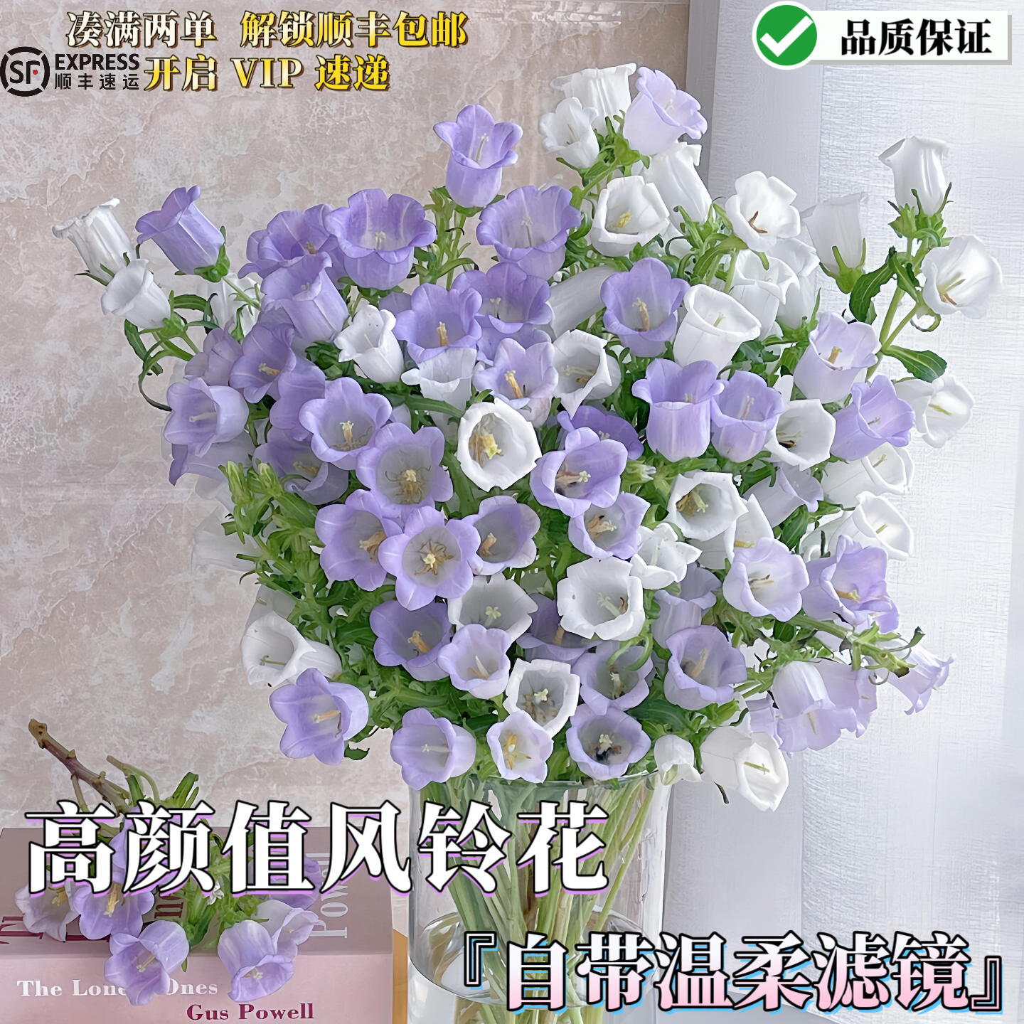 高颜值治愈系风铃花束水培瓶插
