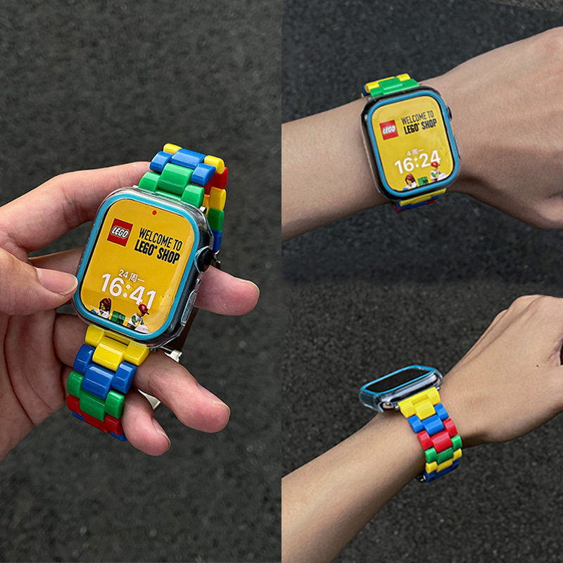 iwatch表带三株乐高创意DIY彩色
