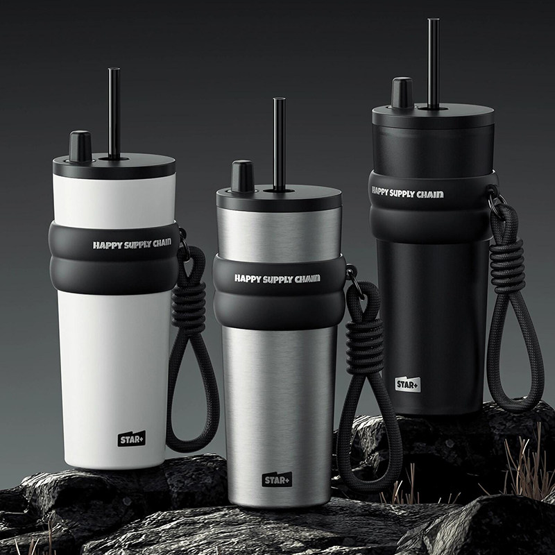 世大家吸管保温杯男生车载大容量随行女水杯生日礼物教师老师节送