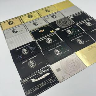 【正品】定制收藏款不锈钢金属美国运通百夫长卡美国摩根大通JP卡