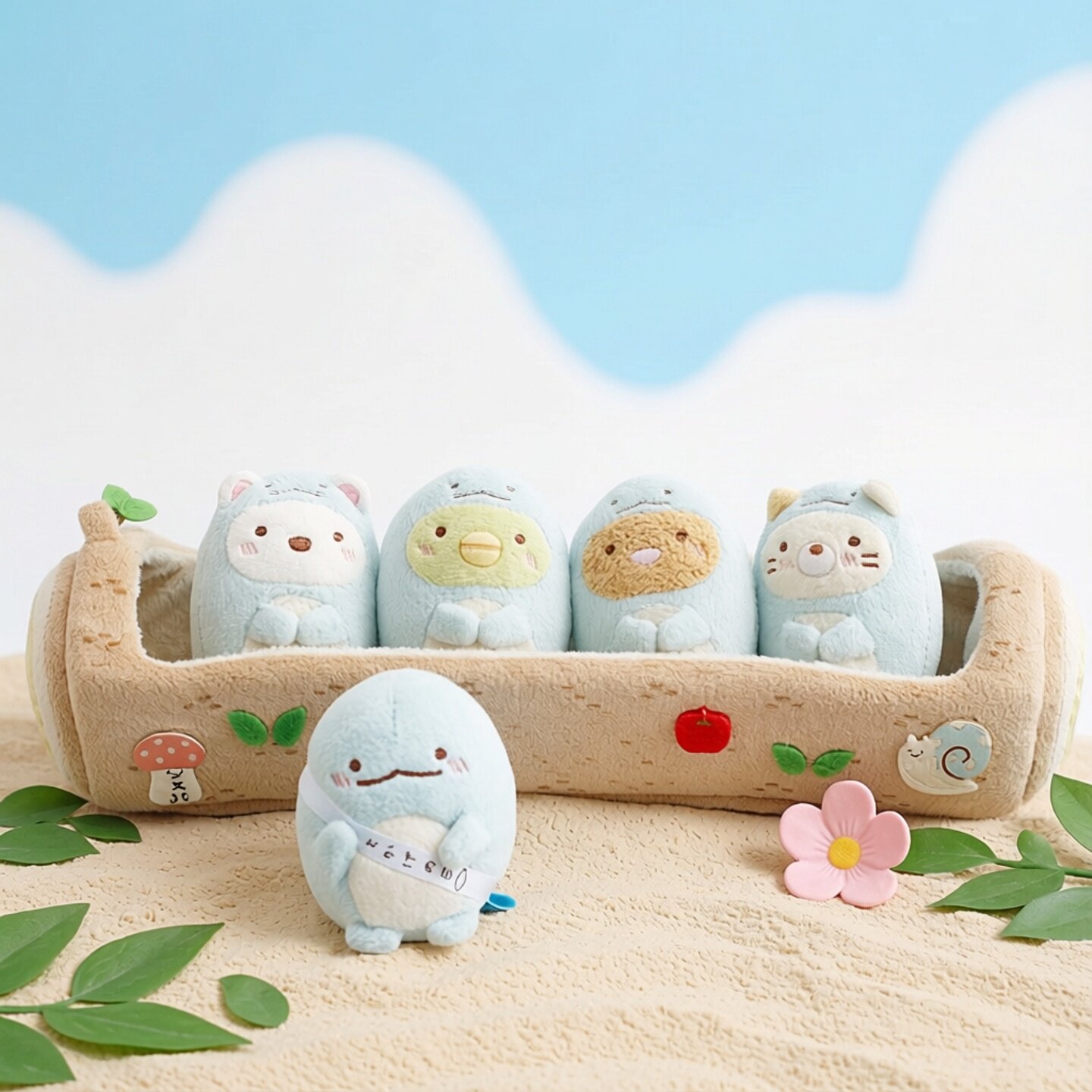 8月日本角落生物水龙变装沙包玩偶收藏玩具迷你公仔蜥蜴手玉套装