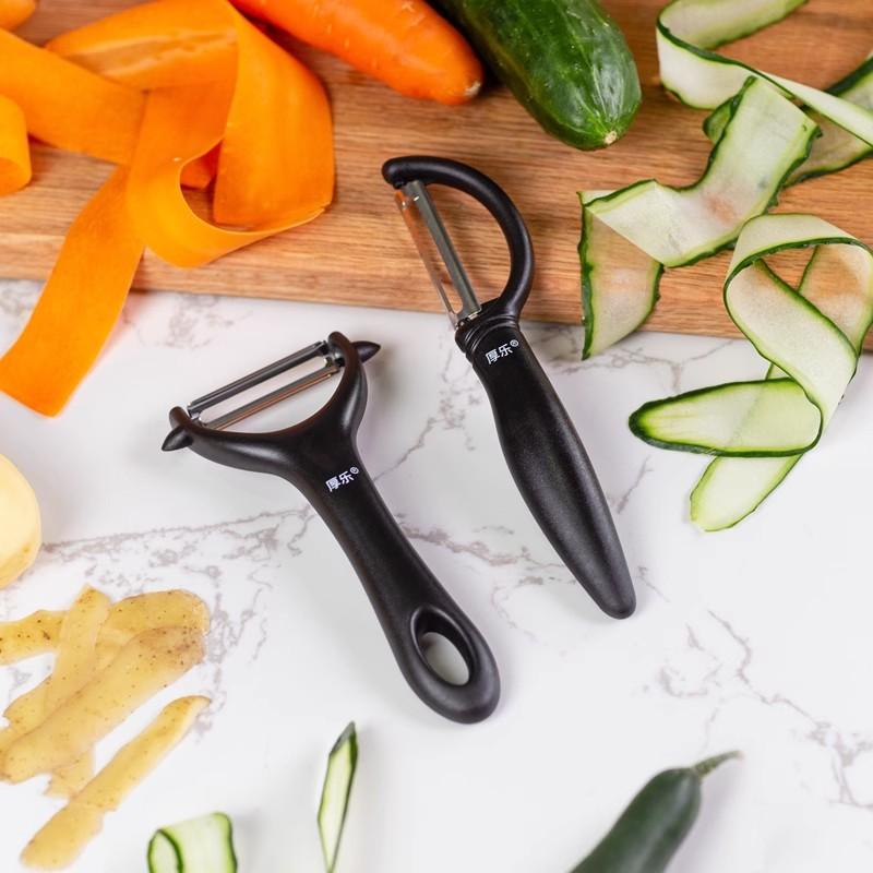 厚乐削皮刀优质不锈钢削皮器刮皮刀双面开刃刀片厨房刮皮削皮刀