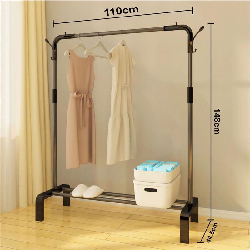 德国精工阳台落地立式加粗加厚衣帽架家用晾衣架卧室晾衣杆晒衣服