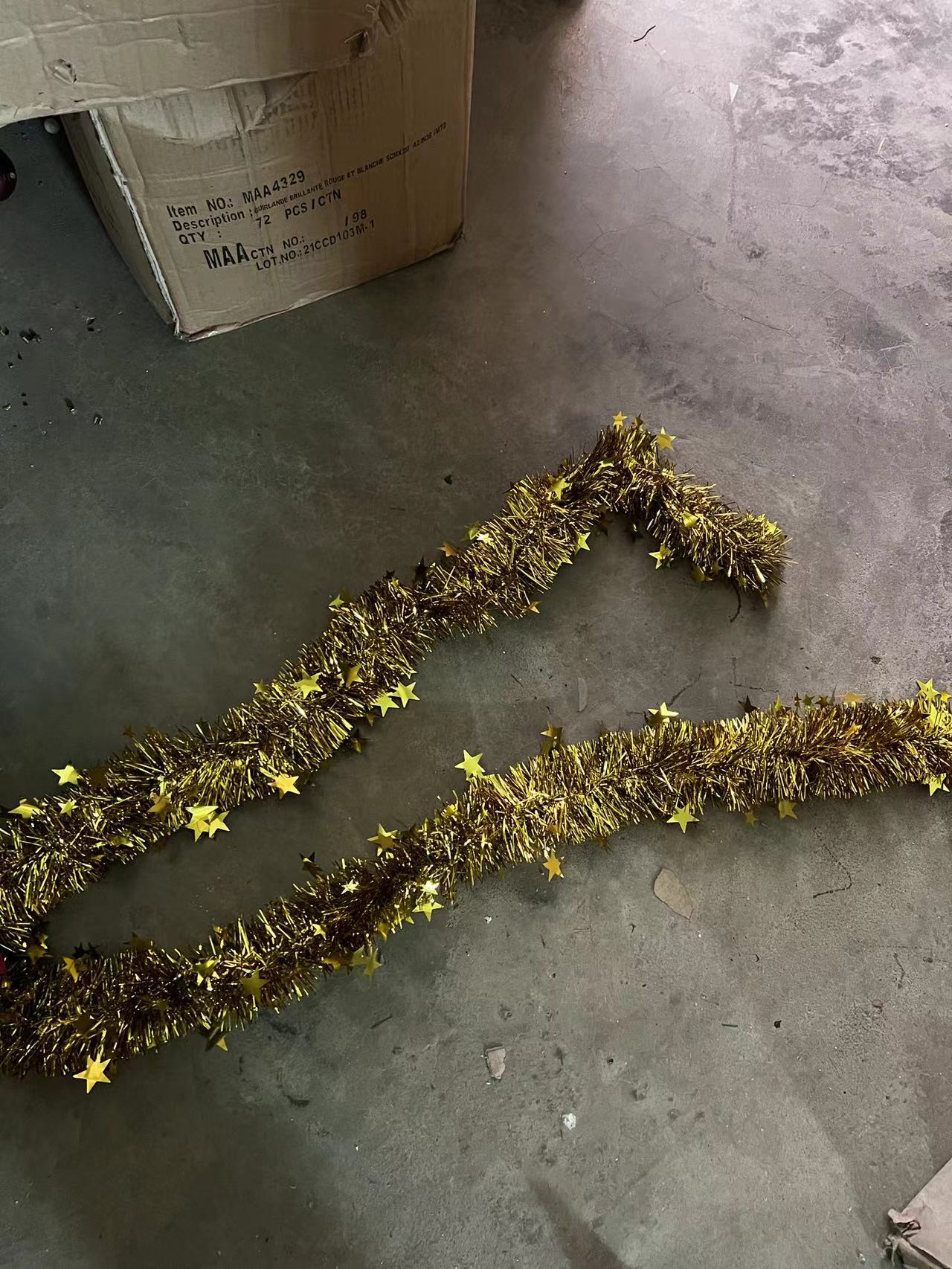 圣诞装饰圣诞树diy彩带茜草金色饰品挂件2米长度外贸尾货清仓甩卖