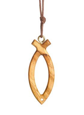 橄榄木十字架情侣项饰