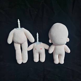 现货棉花娃娃素体20厘米30厘米无头娃练手装骨换头模特手作无脸娃