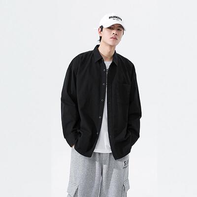 IRA纯棉工装衬衫男上衣长袖衬衣