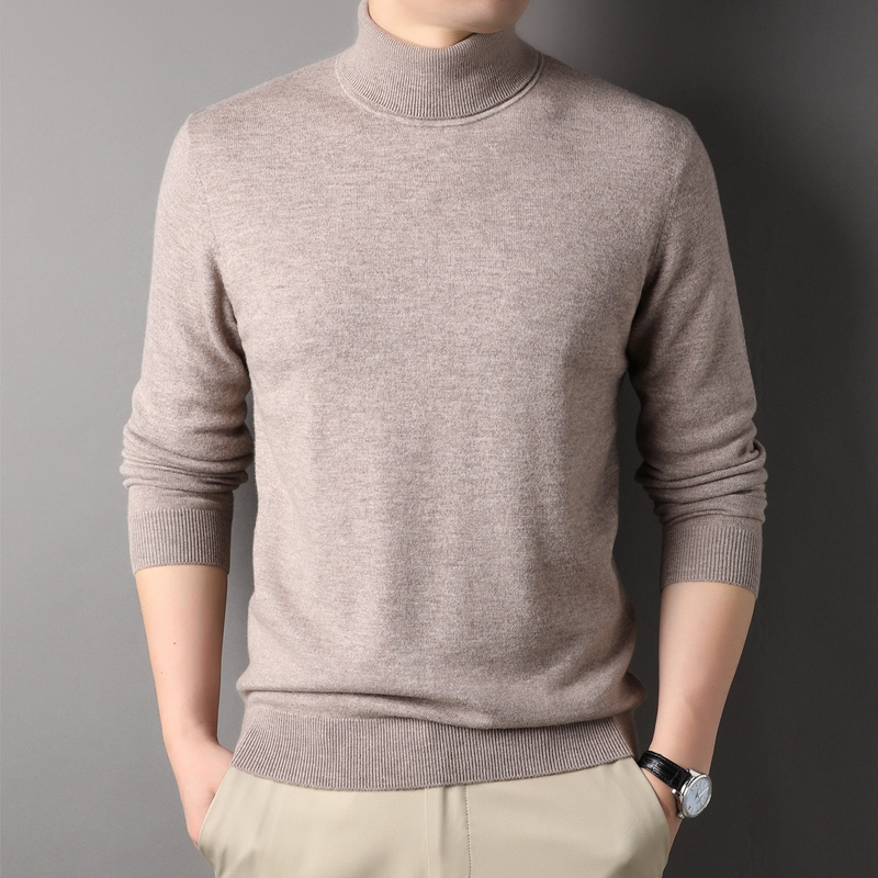 IRA男士全羊毛高领保暖毛衣