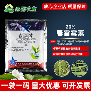 农药戎雷20%春雷霉素水稻稻瘟病农药杀菌剂春雷霉素水分散粒剂