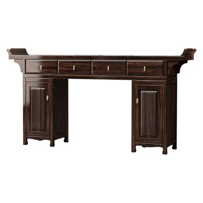 新中式紫金檀神台中堂条桌六件套八仙桌供桌香案条案实木供台佛台