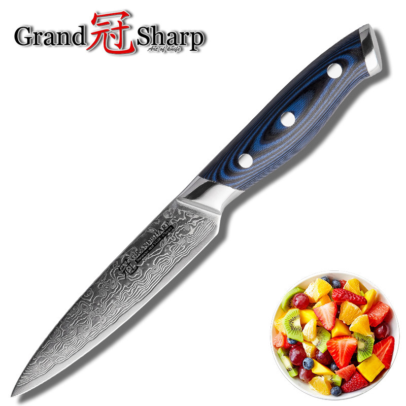 冠锐67层大马士革菜刀5寸万用刀水果刀主厨削皮刀阳江刀具包邮在类目 厨房/烹饪用具, 烹饪用具, 刀具, 菜刀中 - 来自Buy2taobao.com提供专业的淘宝代购服务