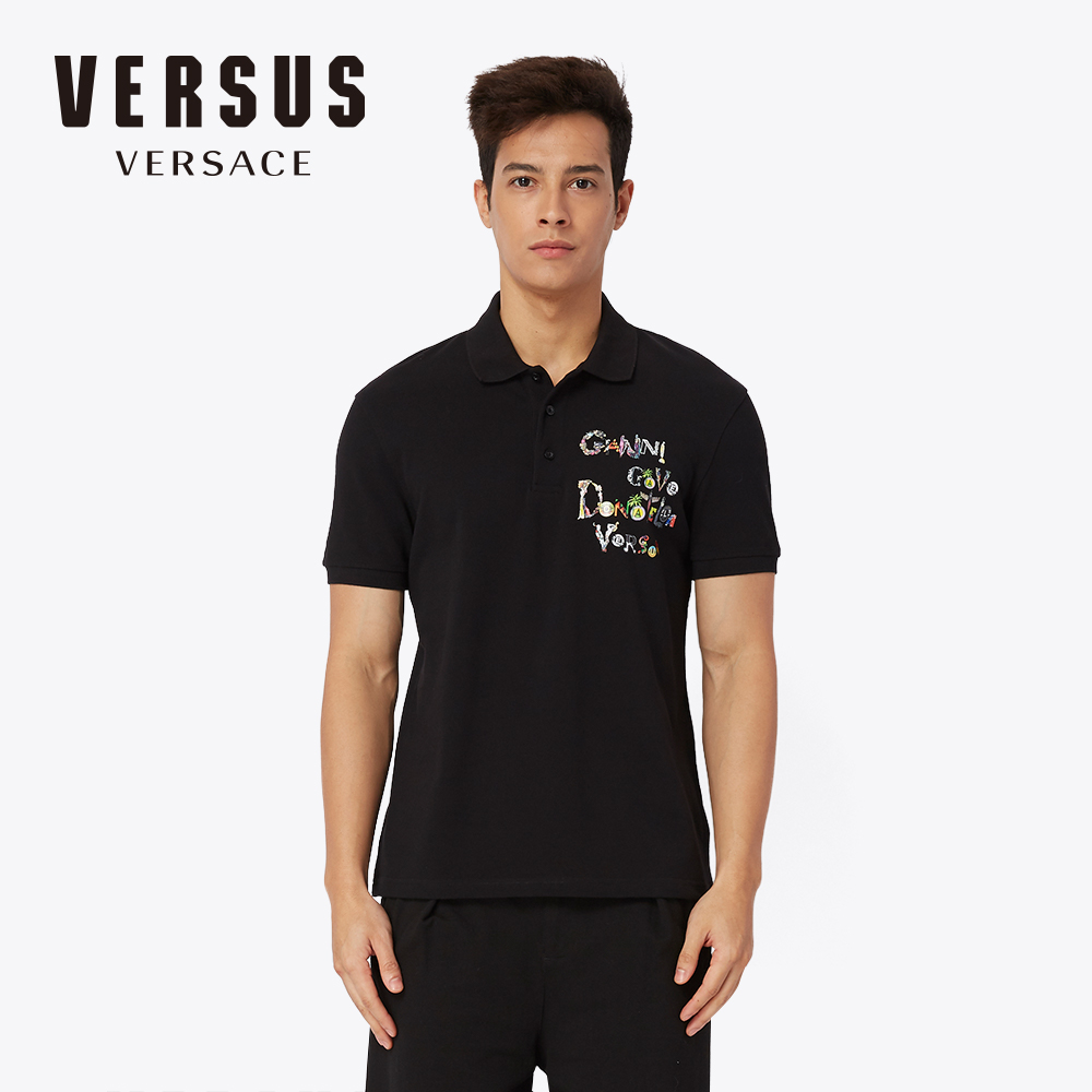 [官方]Versus Versace范思哲 19年新品黑色印花男士短袖POLO衫在类目 男装, Polo衫中 - 来自Buy2taobao.com提供专业的淘宝代购服务