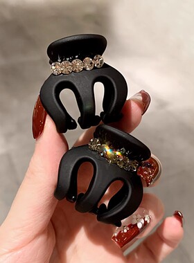 小号东大门新款南瓜抓夹黑色高级感2023新款半抓发头饰高马尾发抓