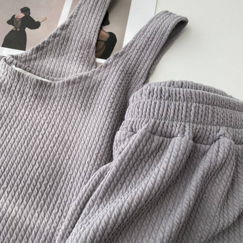 PIJAMAS FEMININO 수트 + 반바지 캐주얼 라운지웨어 잠옷