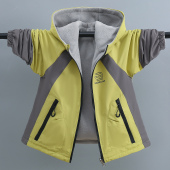 双面穿童装 儿童冲锋衣春秋撞色两面穿防水 男童加绒外套2026新款