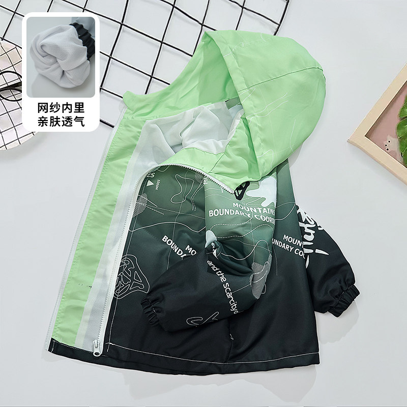 男童薄款外套秋装2026新款春秋3-16中大童16冲锋衣帅气风衣韩版潮