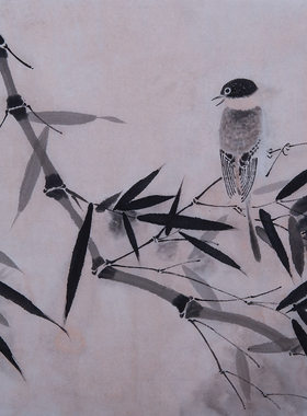 花鸟纯手绘中国画竹子装饰画字画