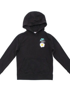 NIKE耐克男大童刺绣小雏菊运动休闲连帽套头衫卫衣DM8092-010-507