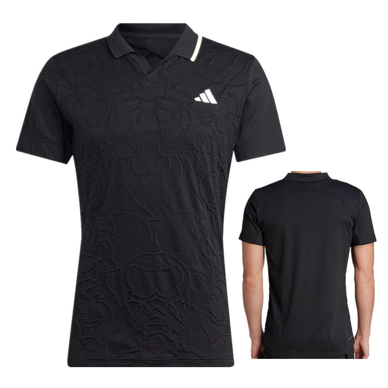 ADIDAS阿迪达斯男装翻领吸湿排汗速干训练网球运动上衣短袖IB5481
