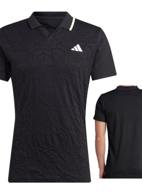 ADIDAS阿迪达斯男装翻领吸湿排汗速干训练网球运动上衣短袖IB5481
