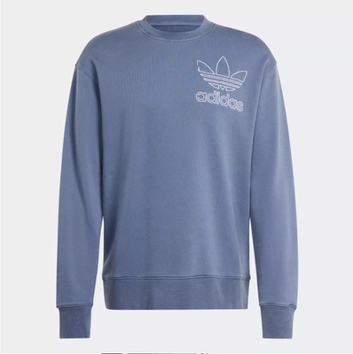 三叶草圆领大LOGO全棉舒适卫衣