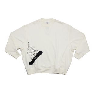 ADIDAS三叶草潮流休闲女装秋冬宽松圆领套头衫卫衣 IK4315 IK4316