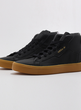 36码ADIDAS三叶草潮流休闲女鞋SLEEK MID经典高帮运动板鞋FW5414