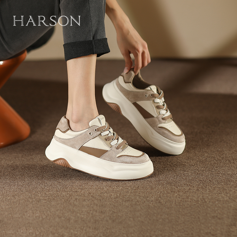 哈森女鞋春秋季新款运动鞋