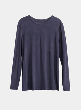 PROEA/宝路易男士薄绒云暖抗菌圆领上衣秋冬季保暖打底衫轻薄修身