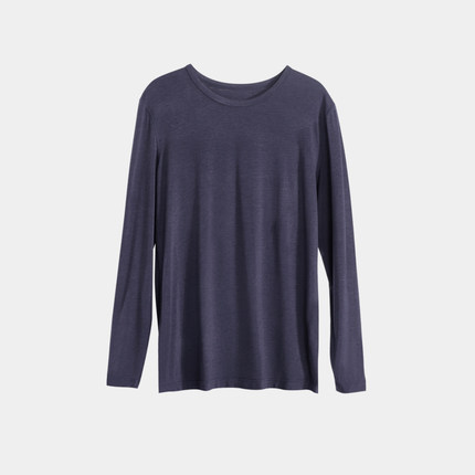 PROEA/宝路易男士薄绒云暖抗菌圆领上衣秋冬季保暖打底衫轻薄修身