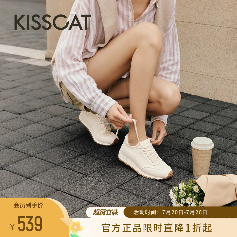 KISSCAT接吻猫复古德训鞋女