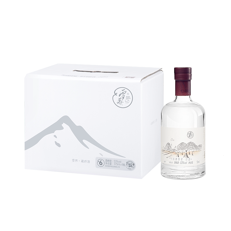 雪荞酒藏娇酒375ml6瓶53度白酒整箱苦荞酒荞香清香型纯粮食婚礼酒
