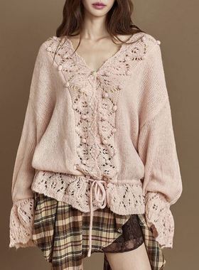 六0923韩国正品din-t-66513 针织衫区学院直邮大气人气街头秋季