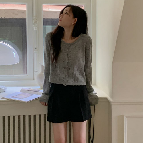 三0124韩国官网CRKO-o45866女针织衫清新韩版复古可爱时装冬季