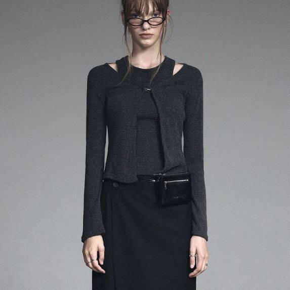 六0923韩国正品twee-1963 针织衫区休闲百搭直邮优雅人气简洁夏季