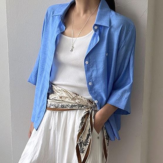 六0719韩国正品mayb-lue182942 衬衫区精致可爱英伦夏季新潮正品