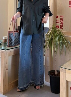 九0322韩国东大门运动牛仔裤区L@BOR-8754297纯色时装正品百搭