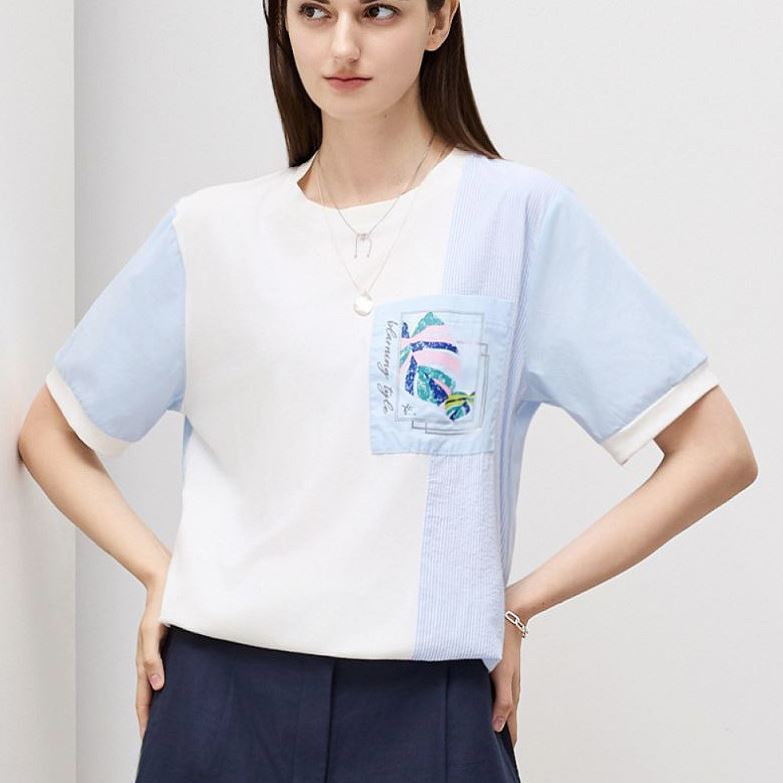 六0719韩国正品queen-itf169c1 T恤区端庄正品别致休闲舒适直邮