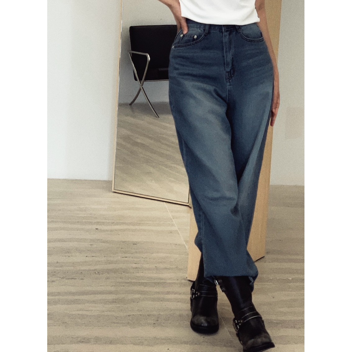 八1113韩国东大门运动牛仔裤热销区4491212直邮街舞人气新潮秋季