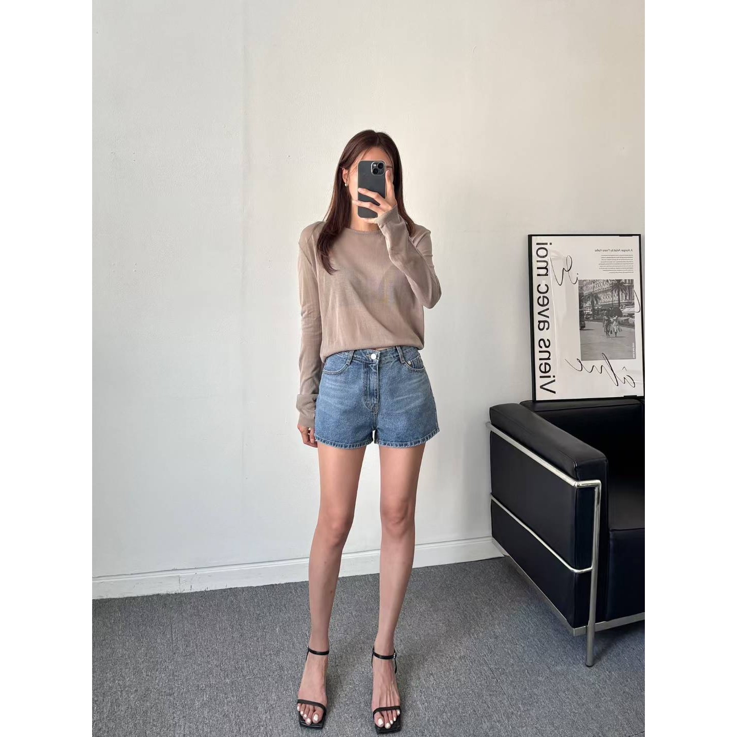 八1010韩国东大门运动短裤区4450922档口通勤经典纯色高端正品