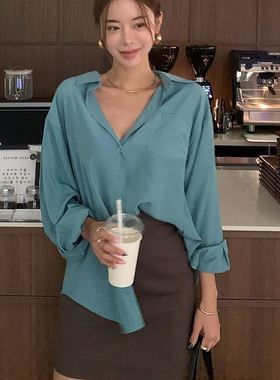 六0923韩国正品the-mood-26206 衬衫区纯色英伦正品炸街夏款瑞丽