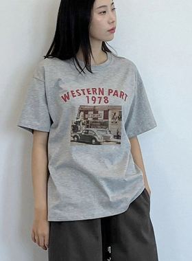 六0923韩国正品win-gs-mall-78218 T恤区优雅人气简洁夏季复古