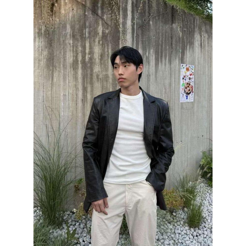 九1108韩国东大门男装夹克ONEPOINT-8694364街头通勤炸街纯色气质