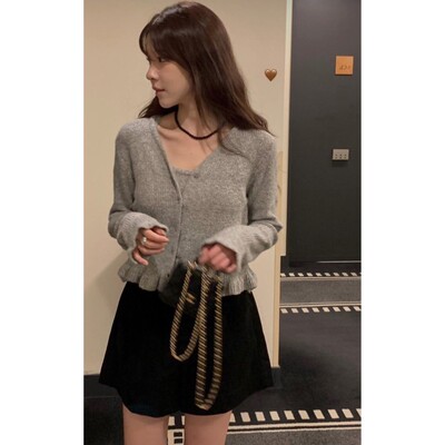 九1018韩国东大门针织衫区MIELLE-8673591纯色档口正品英伦冬款