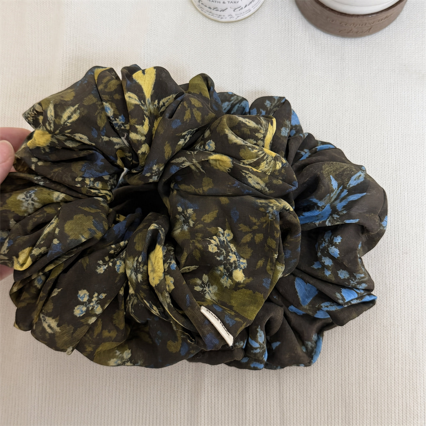花卉油画布艺大肠发圈